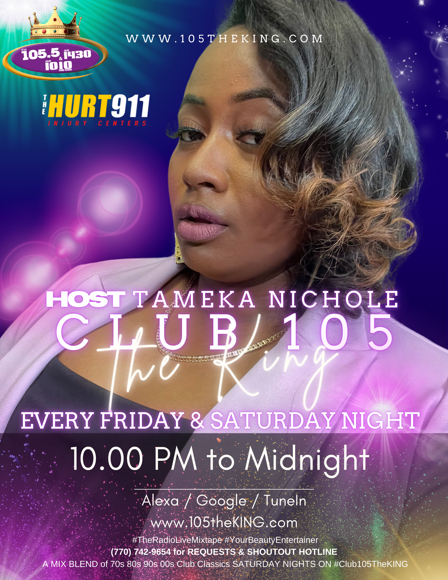 Tameka Nichole Your Beauty Entertainer on Club 105 the King